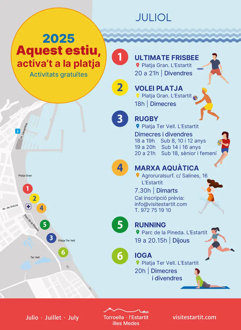 Estiu actiu! Activitats esportives juliol i agost