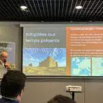 L'Alcalde de Torroella de Montgrí, Jordi Colomí, durant la seva intervenció a la trobada de Green Destinations a Montpeller
