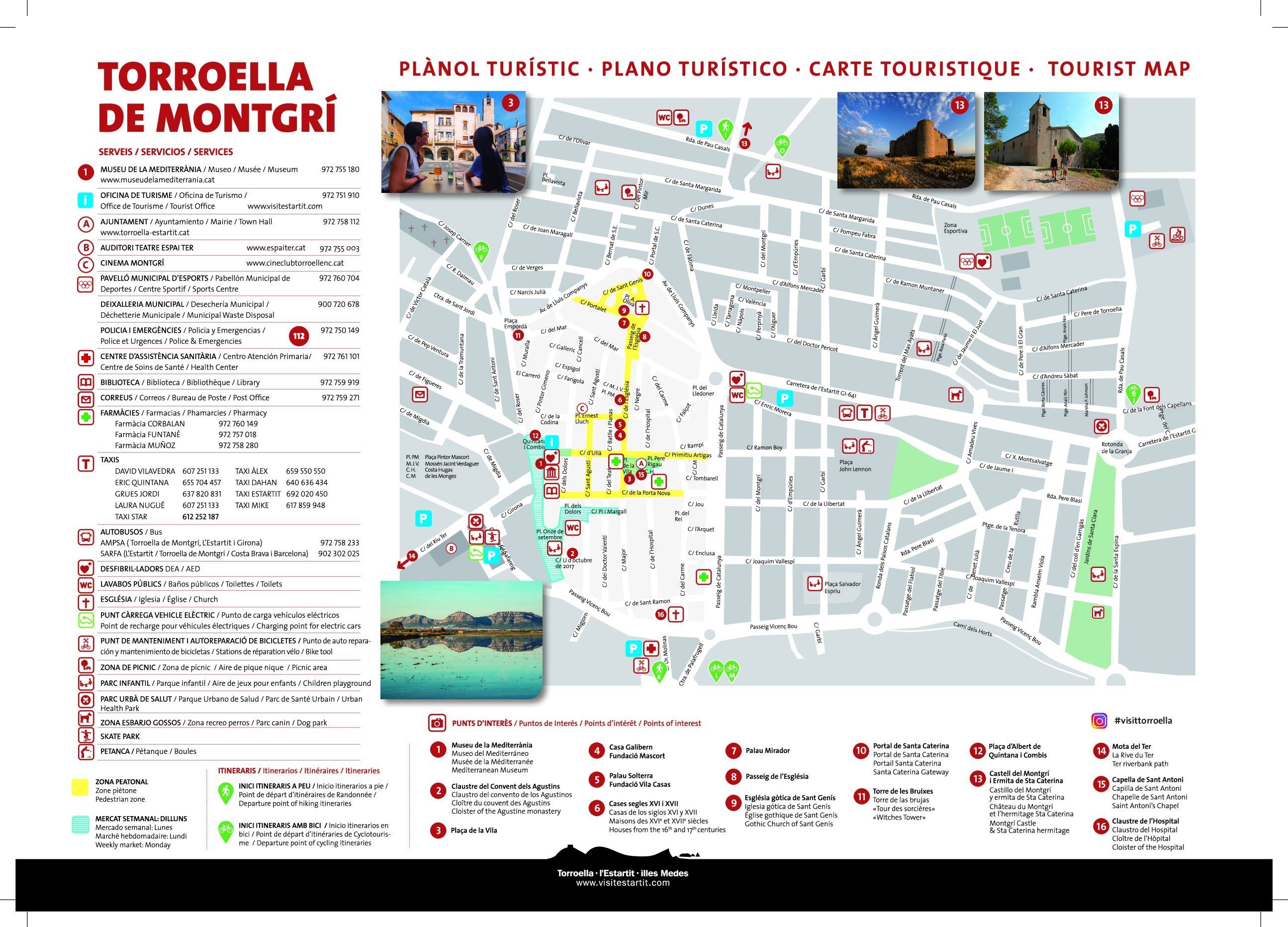Carte touristique de Torroella