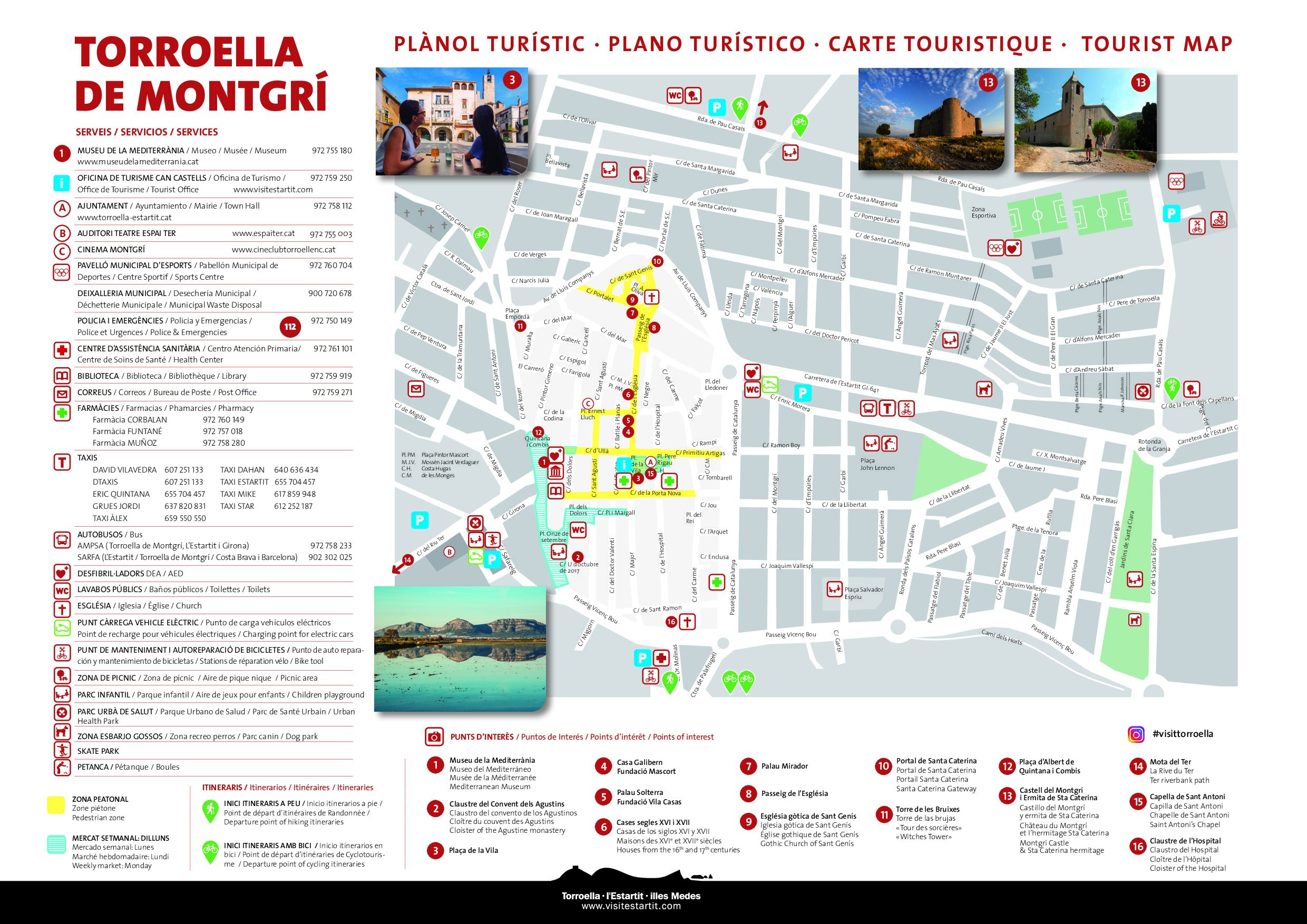 Carte touristique de Torroella de Montgrí