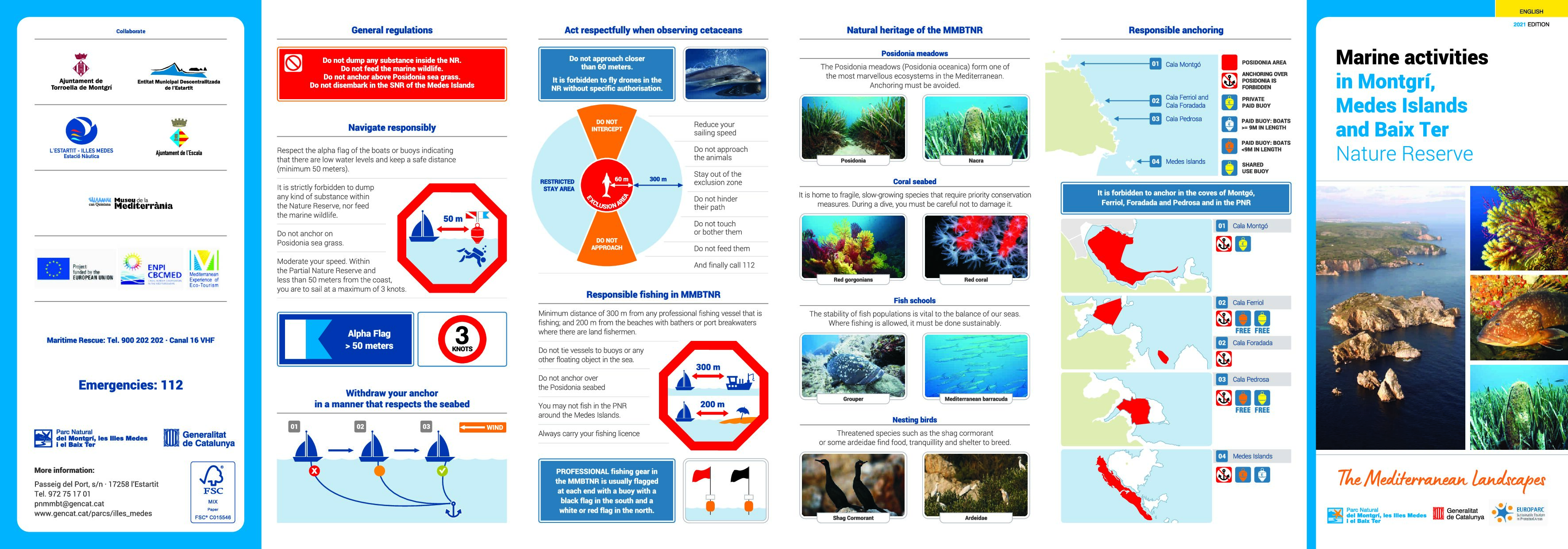 Marine activities in the Natural Park